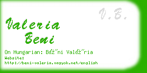 valeria beni business card